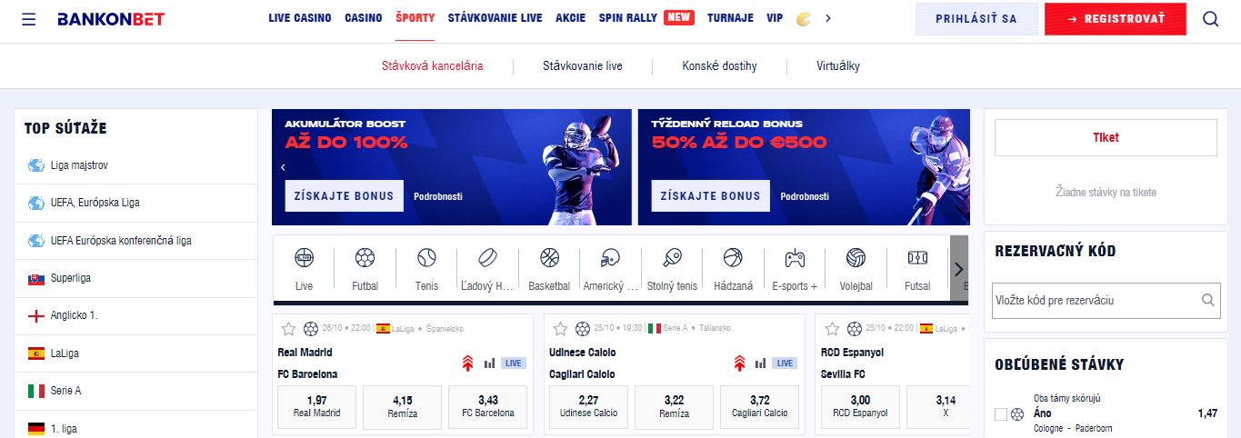 BankonBet Sport Betting, stavnice.tv