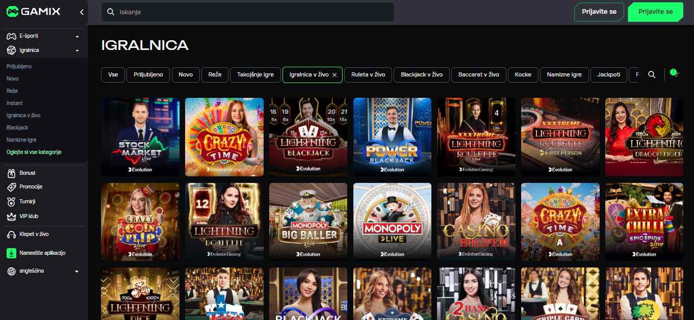 GAMIX Live Casino Games, stavnice.tv