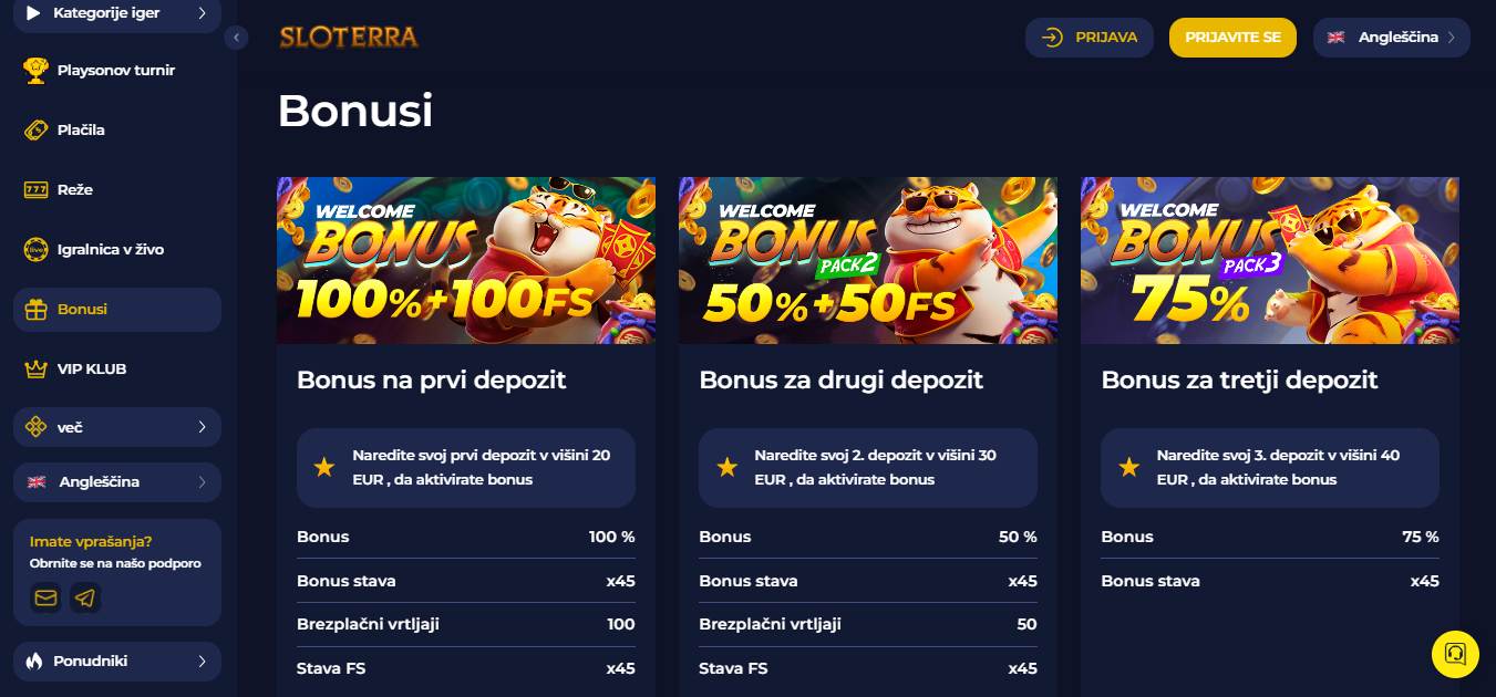 Sloterra Casino Bonuses, stavnice.tv