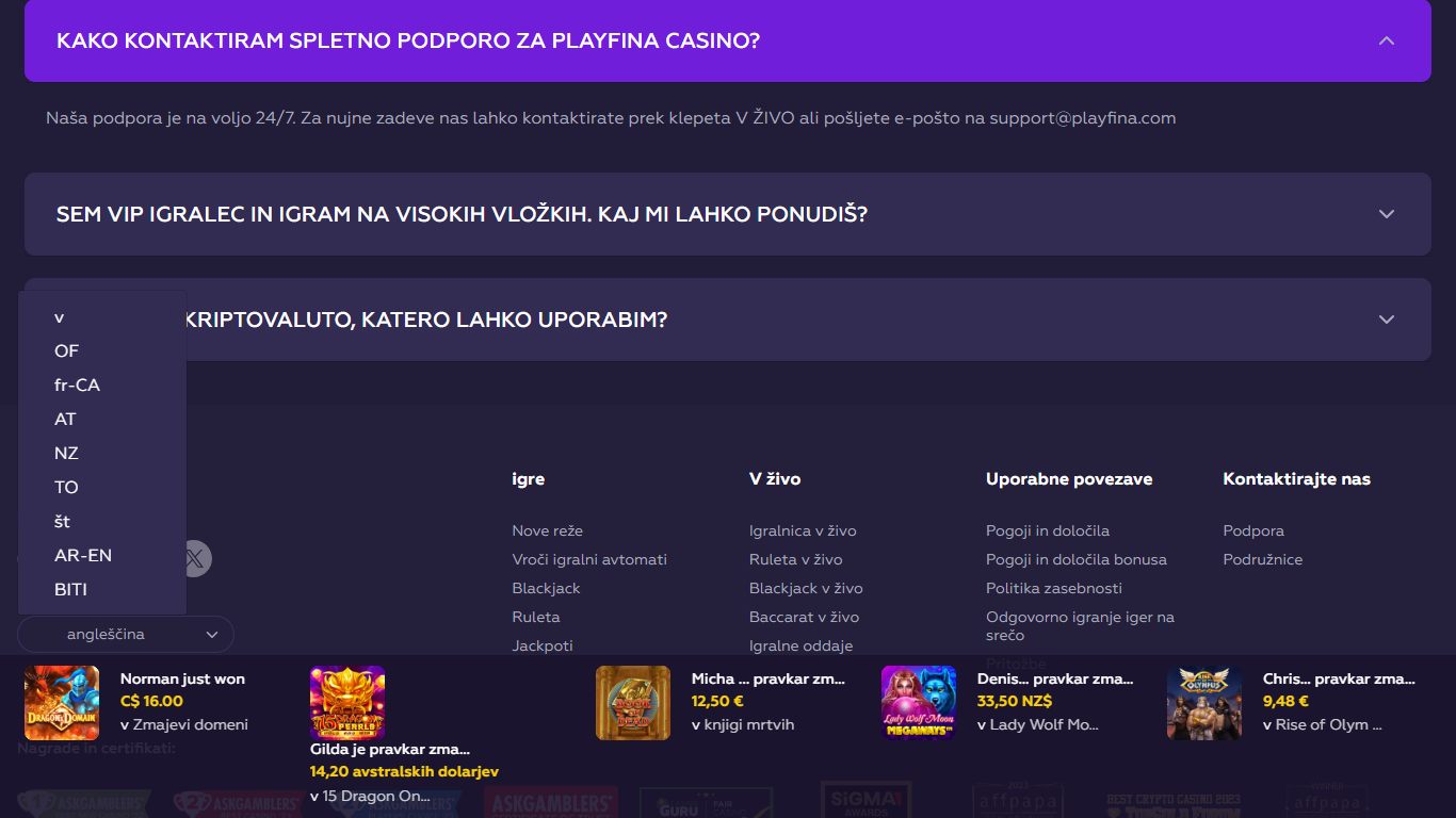 Playfina Customer Support Slovakia, stavnice.tv