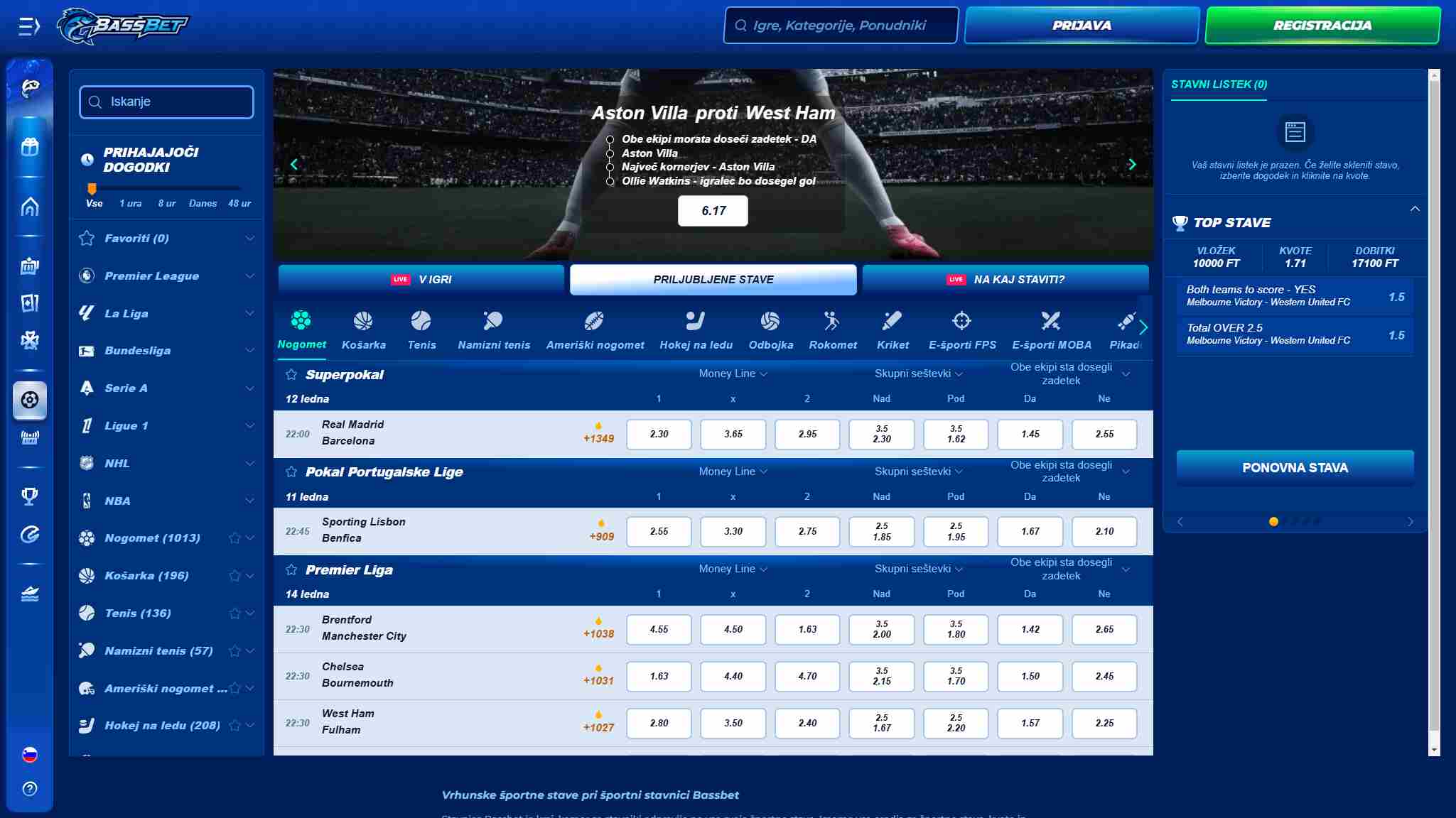 Bassbet Sport Betting, Slovenia