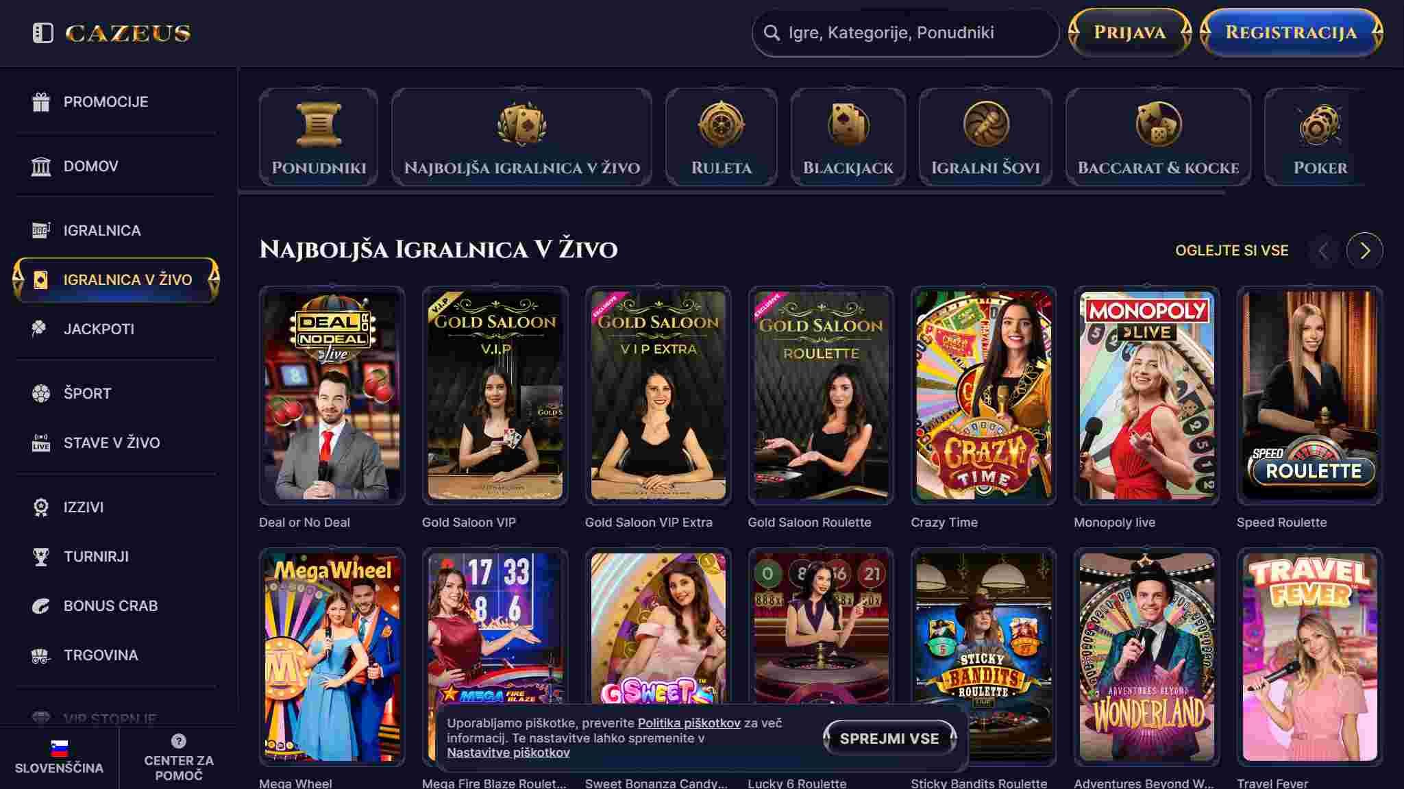 live casino stavnice cazeus