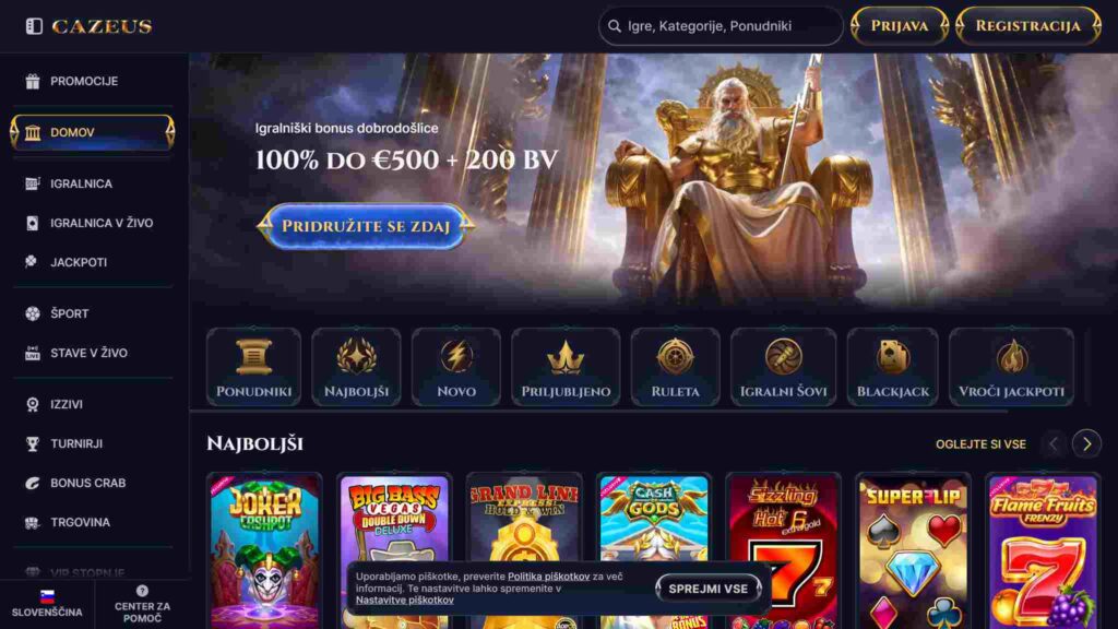 Cazeus Casino Slovenija (2025) | Iskrena recenzija in bonusi
