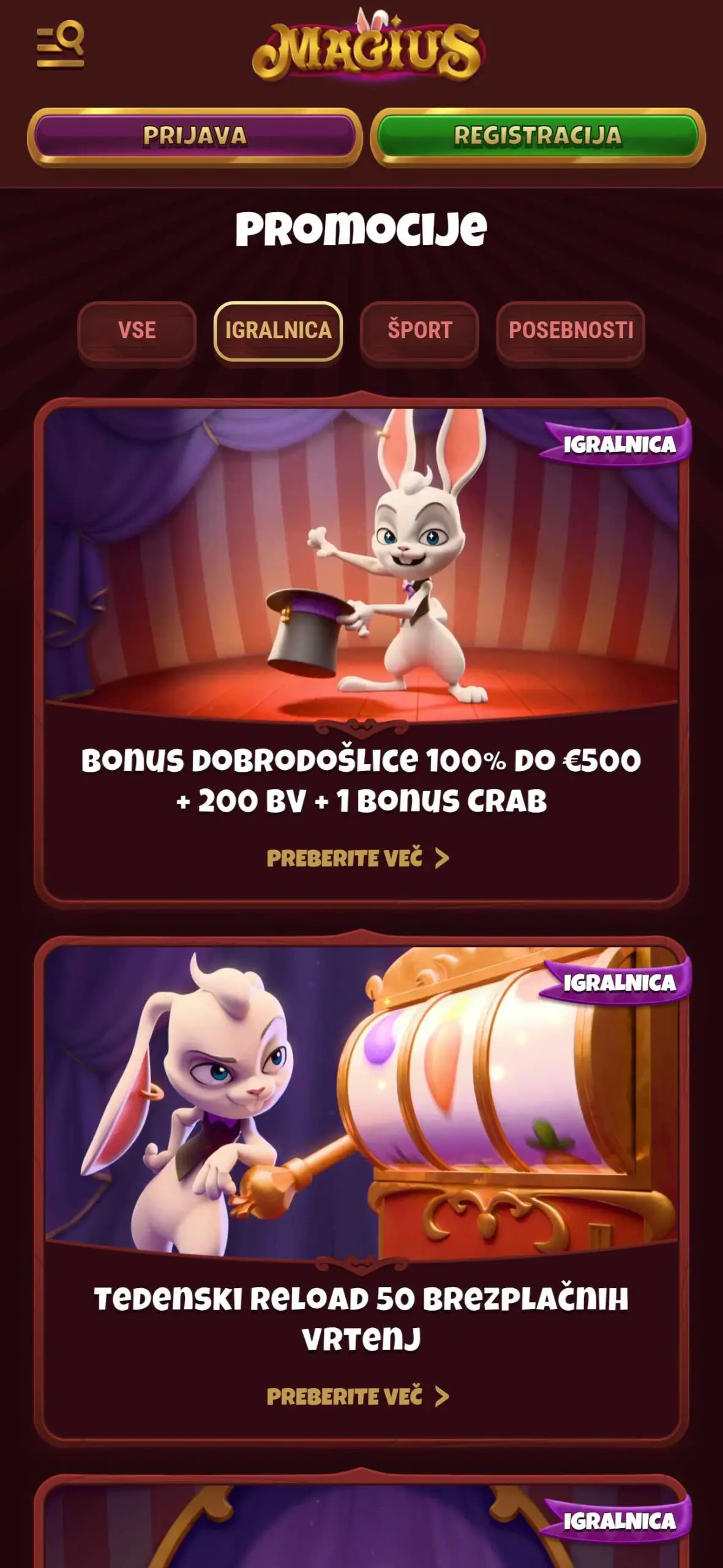 Magius Casino Bonuses Mobile