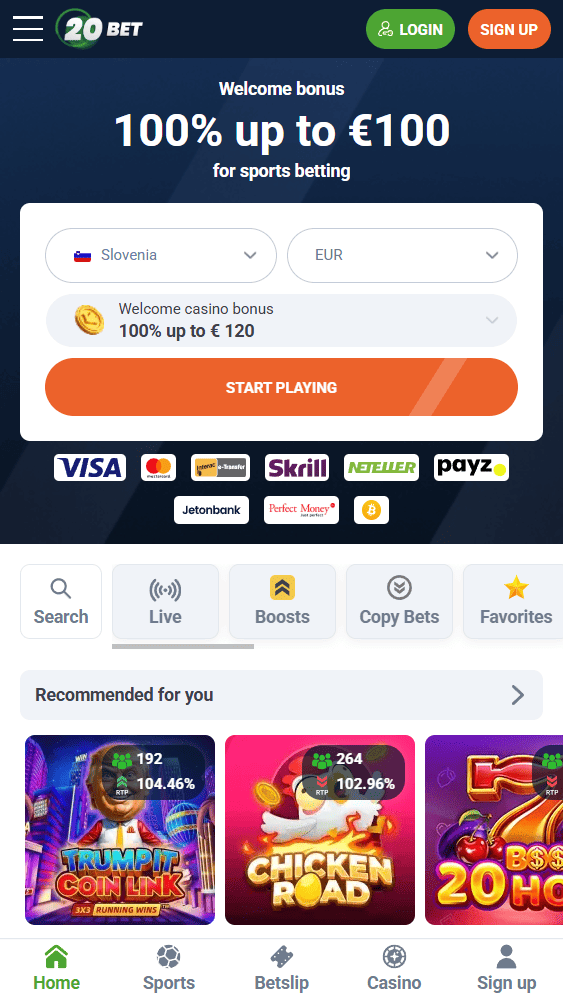 20bet – vodilna stavnica v Sloveniji za stave v živo