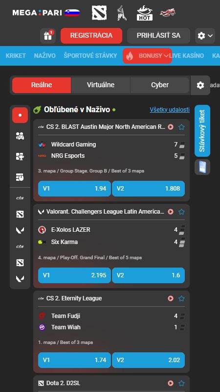 eSports megapari
