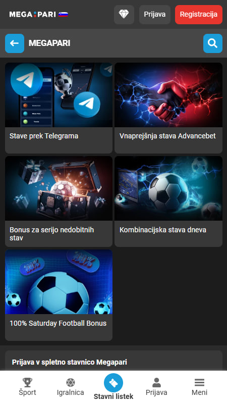 Megapari stavnica v Sloveniji