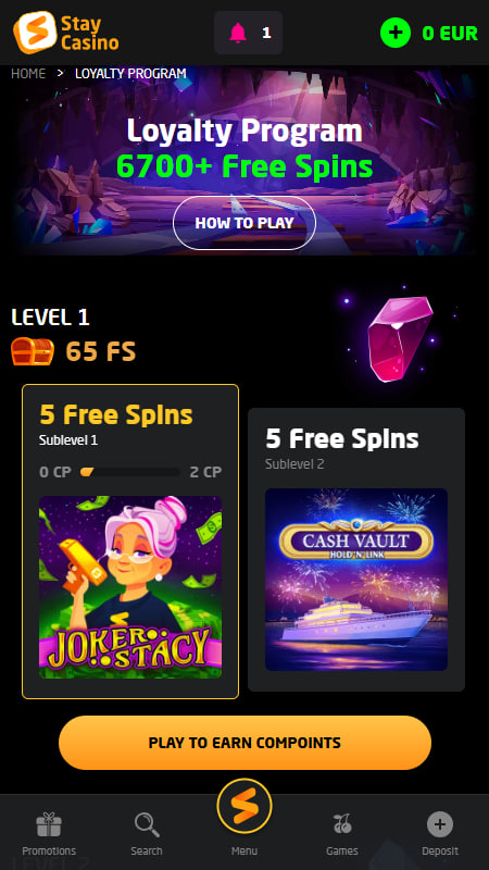 Stay Casino Program zvestobe 