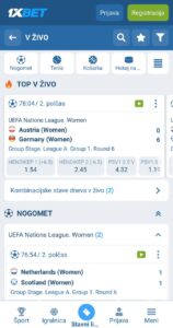 Športne stave 1xbet