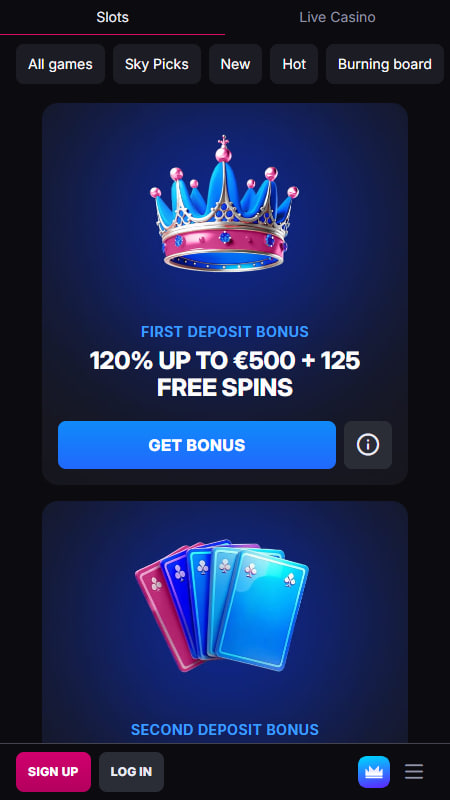 Bonusi in promocije pri SkyCrown