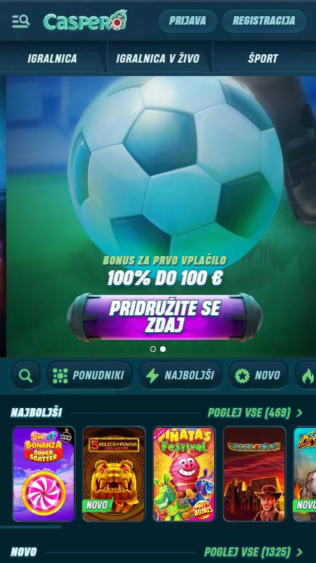 Spletna domača stran Caspero