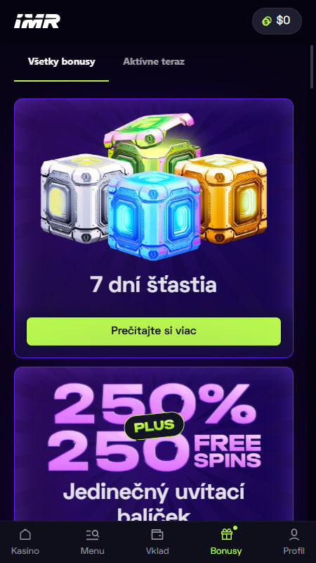 Bonusi in promocije pri Immerion stavnici