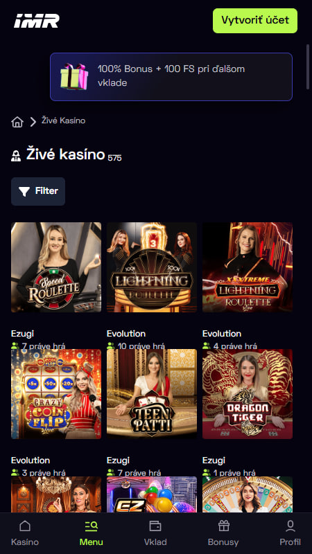 Immerion igraš z delilcem v živo