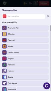 Programska oprema in ponudba iger v SafeCasino