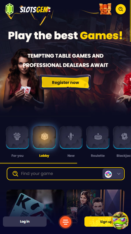 Slotsgem Casino Sekcija v živo