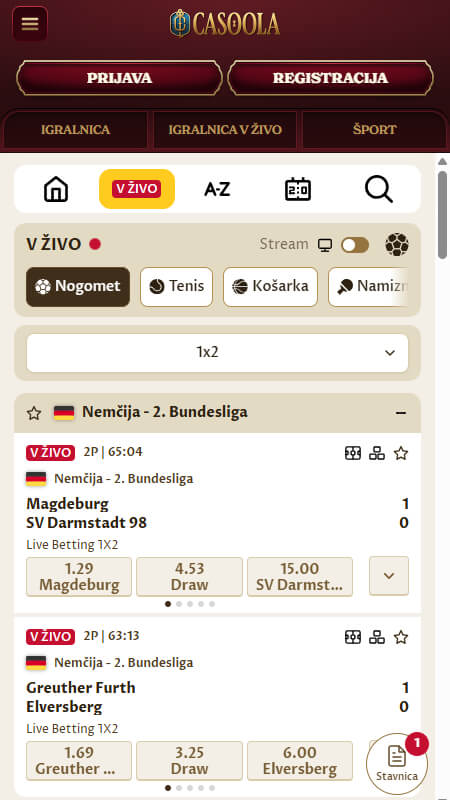 Casoola Stave v živo