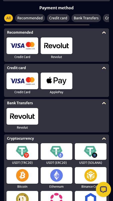 Načini plačila pri HellSpin