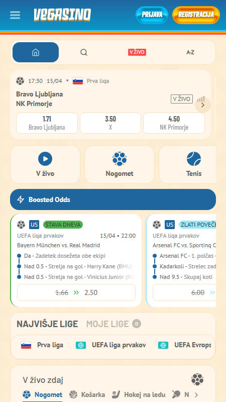 Vegasino bookmaker sports betting