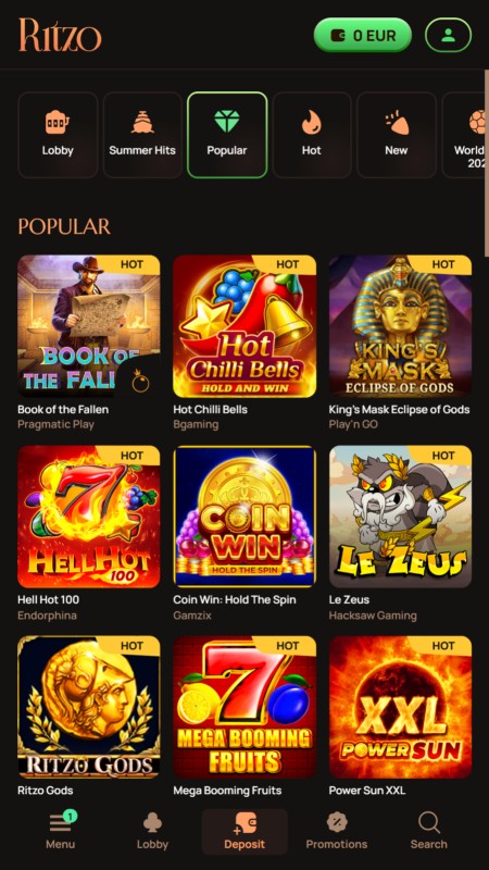 Ritzo popular games