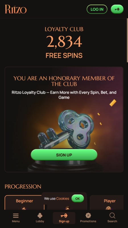 Ritzo casino vip program