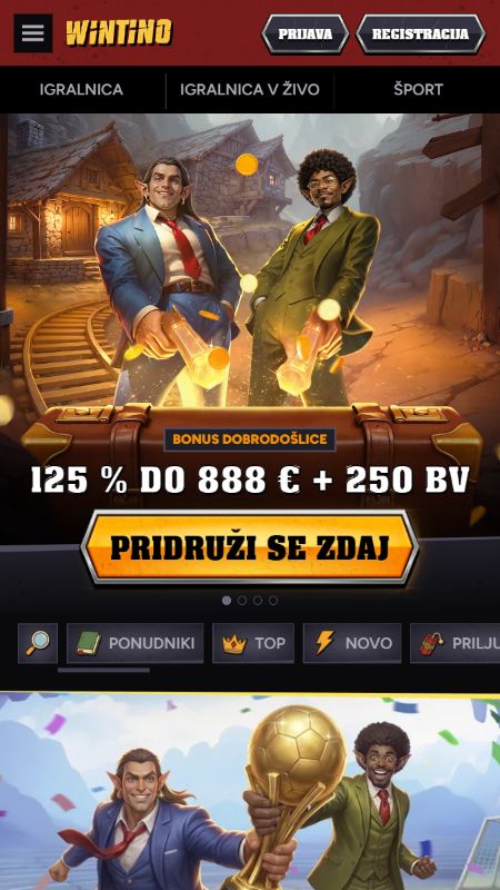 Recenzija o Wintino casino za slovenske igralce
