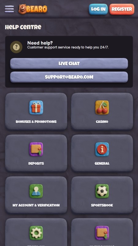 Bearo customer support