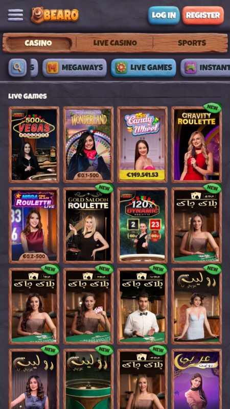Bearo live casino