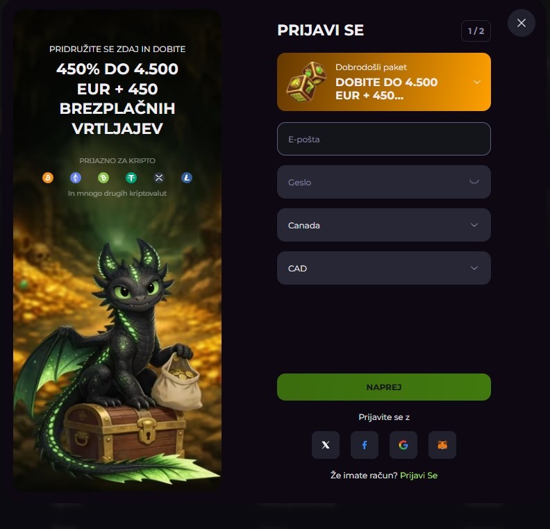 Drakaris Registracija